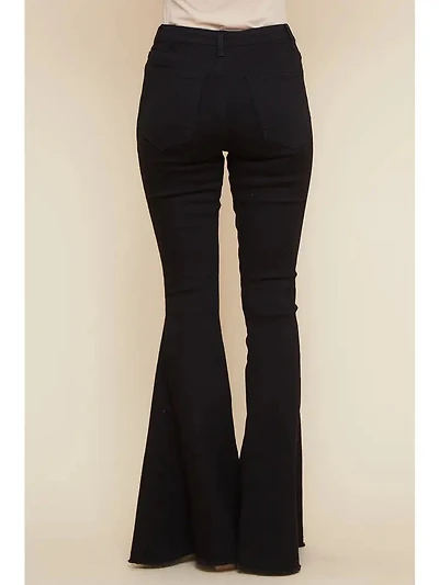 Fringed Bell Bottom Denim