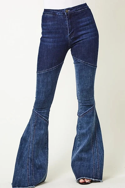 Ombre Bell Bottom Denim