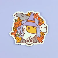 Guinea Pig Witchy Wreath Sticker