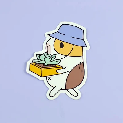 Bubu The Guinea Pig Succulent Gardner Sticker