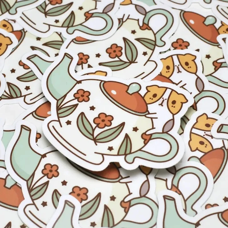 Bubu And Teapot Vinyl Sticker