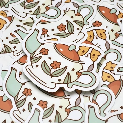 Bubu And Teapot Vinyl Sticker