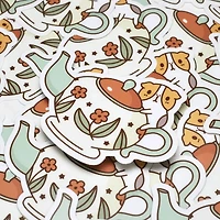 Bubu And Teapot Vinyl Sticker