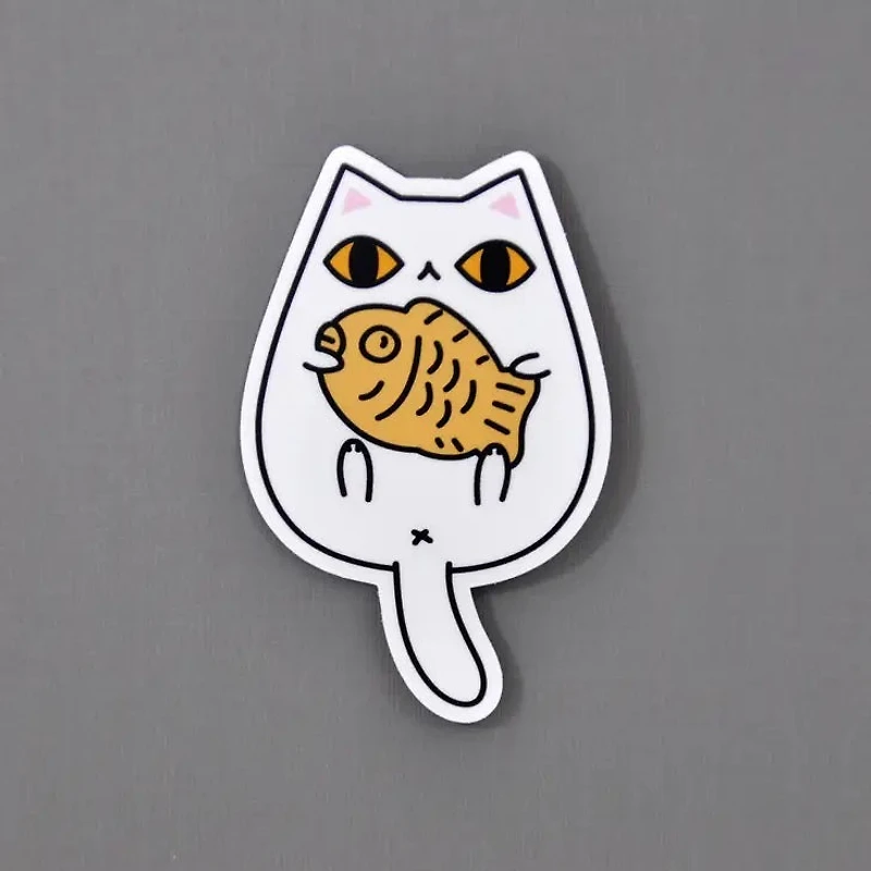 Taiyaki White Cat Vinyl Sticker