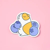 Guinea Pig And Blueberries Vinyl Sticker