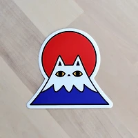Mount Fuji Cat Sticker