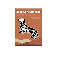 Skeleton Dachshund Sticker