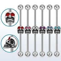 Skull Jewelled Eyes Industrial