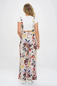 Bird Print Overall Grey