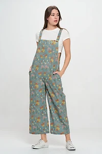 Wildflowers Print Floral Overalls