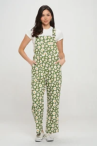 Blooming Print Daisy Overalls