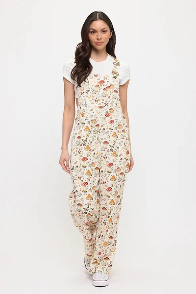 Lunar Mushroom Print Overalls