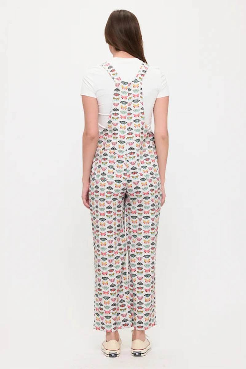 Colourful Butterfly Print Overalls