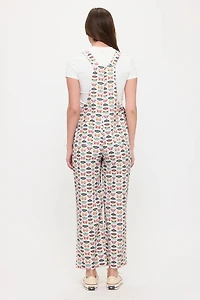 Colourful Butterfly Print Overalls