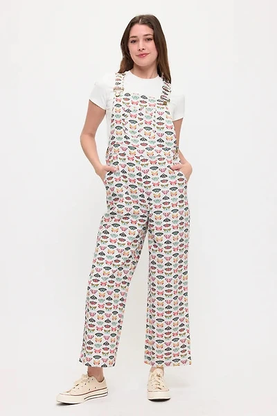 Colourful Butterfly Print Overalls