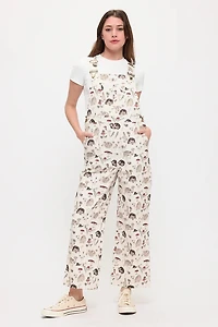 Hedgehog Mushroom Print Overalls