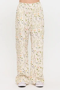 Spring Wildflowers Print Wide Leg Pants