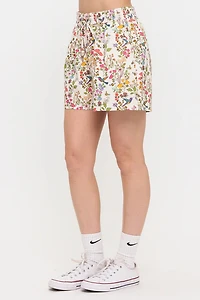 Floral Hummingbird Print Shorts