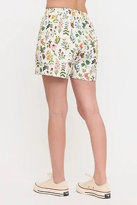 Floral Garden Print Shorts