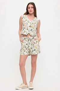 Floral Garden Print Shorts