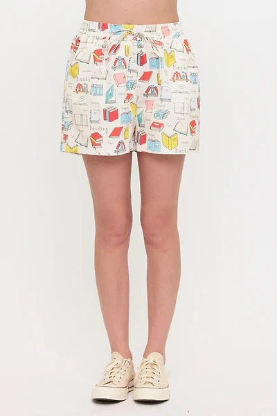 Colourful Books Print Shorts