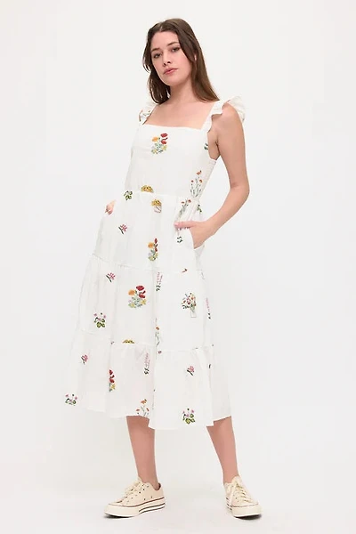 Floral Meadow Embroidery Sundress