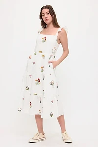 Floral Meadow Embroidery Sundress