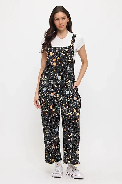Cosmic Galaxy Print Overalls