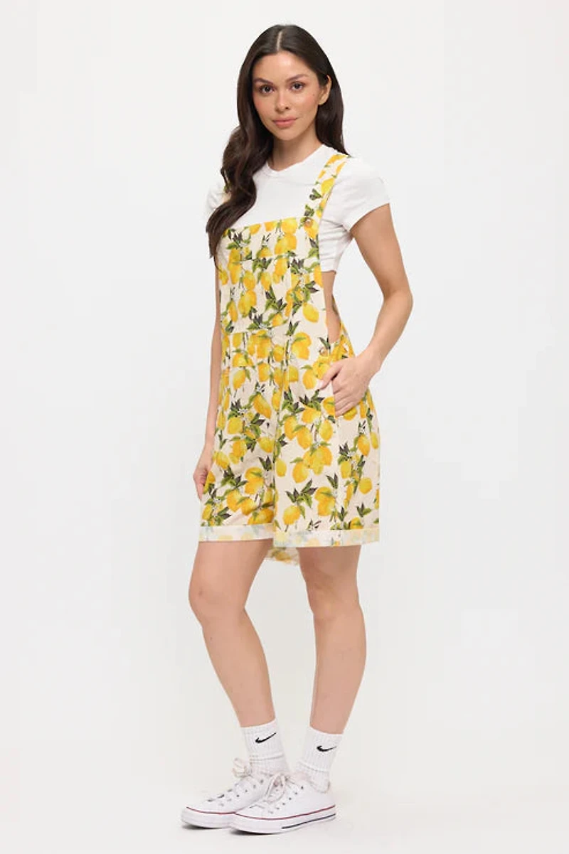 Juicy Lemon Print Shortalls