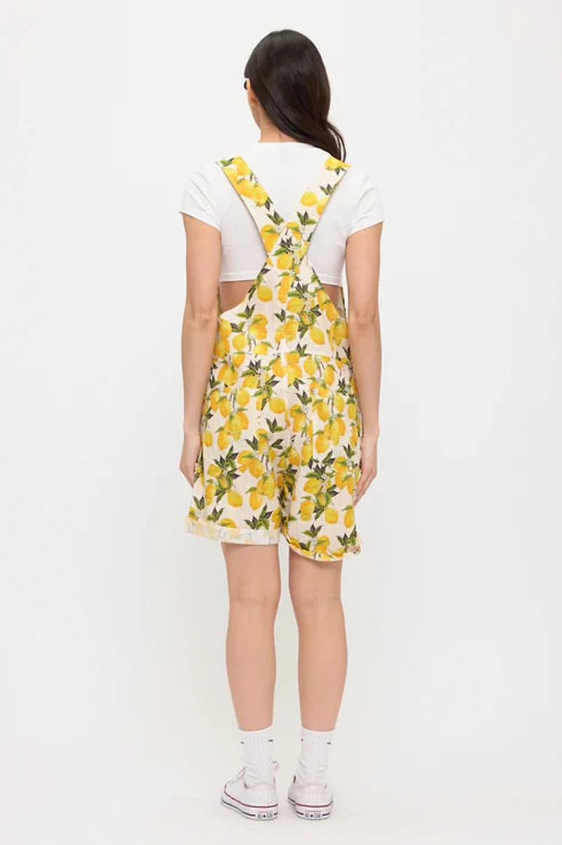 Juicy Lemon Print Shortalls
