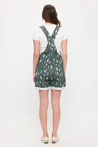 Whimsical Cat Tails Print Shortalls