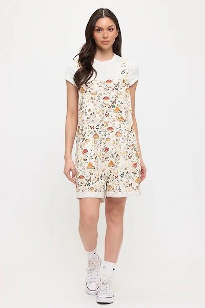 Lunar Mushroom Print Shortalls