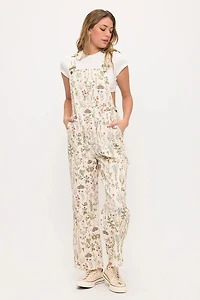 Moth And Meadow Floral Print Overalls