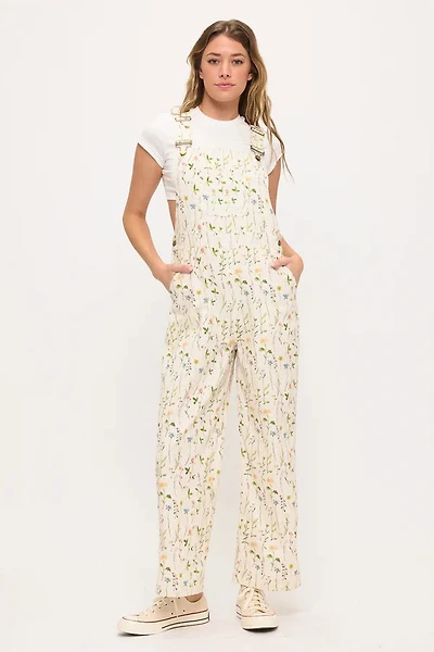Spring Wildflowers Print Overalls
