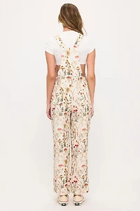 Mushroom Meadows Print Overalls