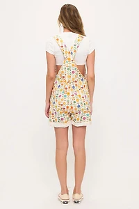 Retro Mod Floral Shortalls