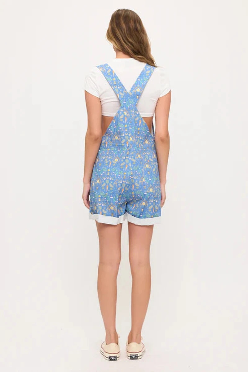 Bee Garden Print Shortalls