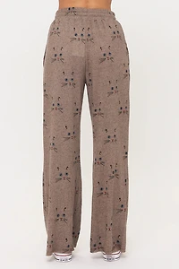 Cat Whiskers Print Tunic Pants