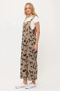 Holiday Dog Print Overalls