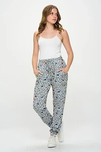 Lavender Mushroon Print Tunic Pants
