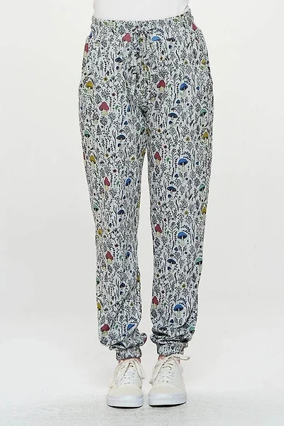 Lavender Mushroon Print Tunic Pants