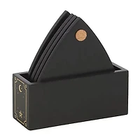 Black Talking Gothic Ouija Board Planchette Coaster Set