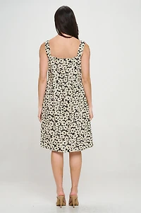 Black & Whtie Daisy Print Dress