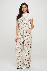 Multi Horse Print Jumpsuit