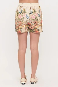 Butterfly Floral Print Shorts