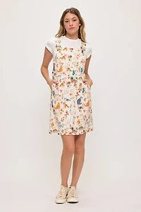 Cats Floral Print Skirtalls