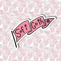 Pennant Soft Goth Sticker