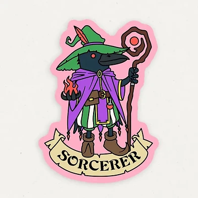 Sorcerer Dungeons And Dragons Vinyl Sticker