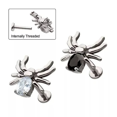 Spider With Prong Gem Labret