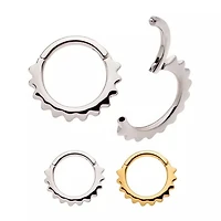 Spiked Edge Plain Hinged Hoop